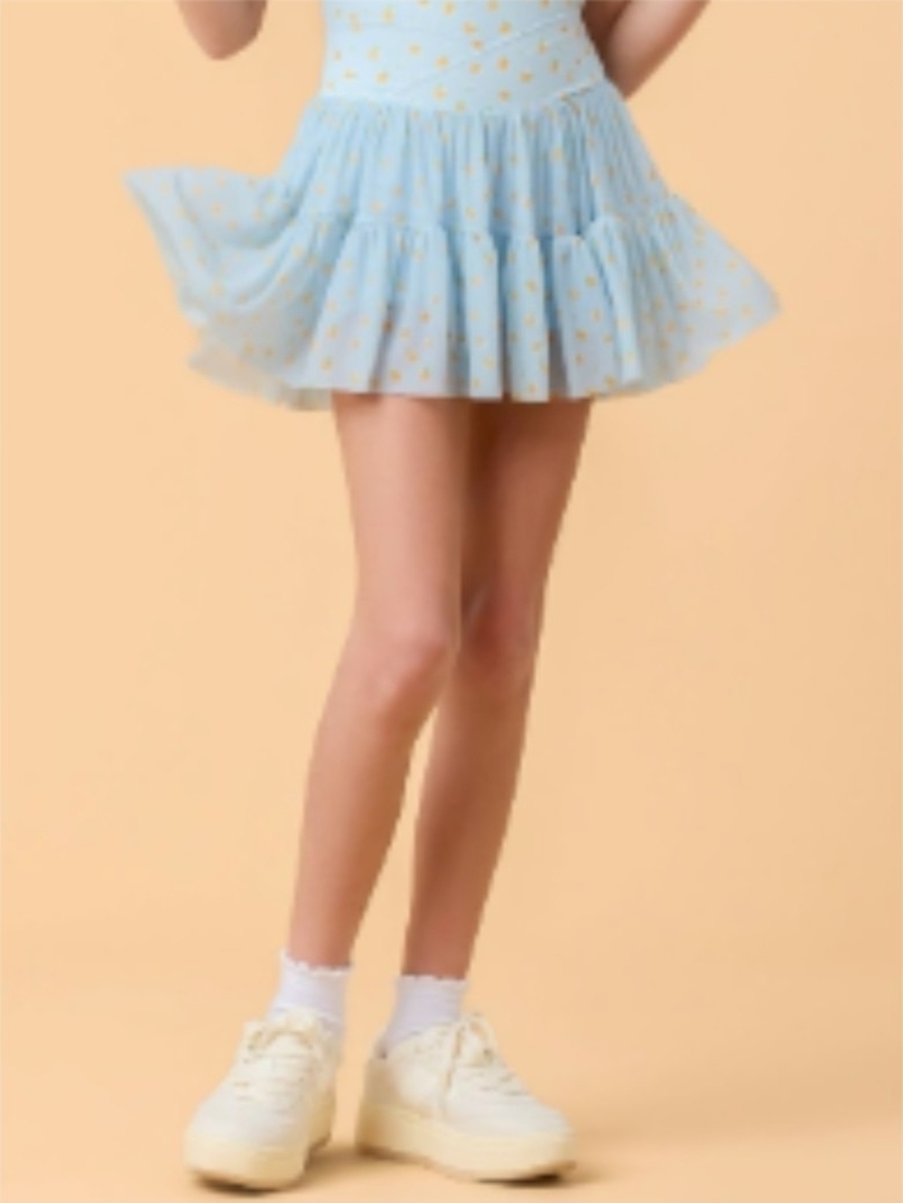 Blogilates Girls' Mommy & Me Ballerina Skort - Blue Citrus Print